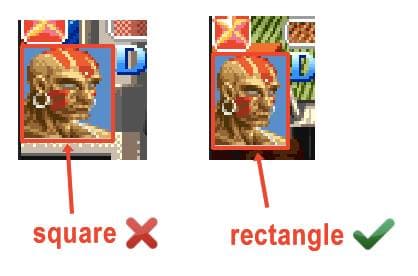 Correct 4:3 Street Fighter II display proportions